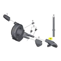 Grand Bouton-poussoir Shimano STEPS SW-M9060 Commande à Droite Noir