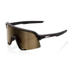 Lunettes 100% S3 Noir Soft Tact Avec Verre à Effet Miroir Soft Gold