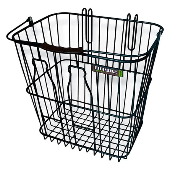 Panier Arrière Avec Porte-bouteille Basil Noir