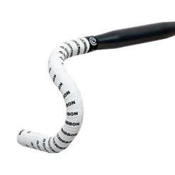 Ruban De Guidon Bike Ribbon Scrub Blanc Logo Noir