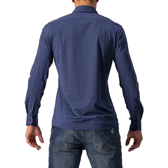 Chemise Castelli VG Indigo Manche Longue Bleu – Image 2