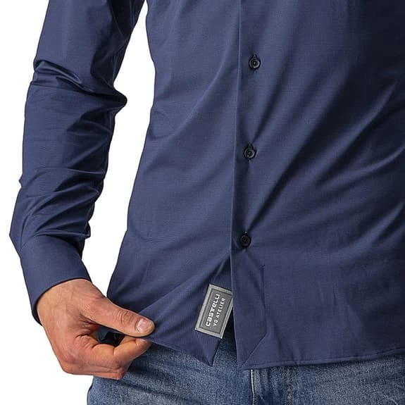Chemise Castelli VG Indigo Manche Longue Bleu – Image 3