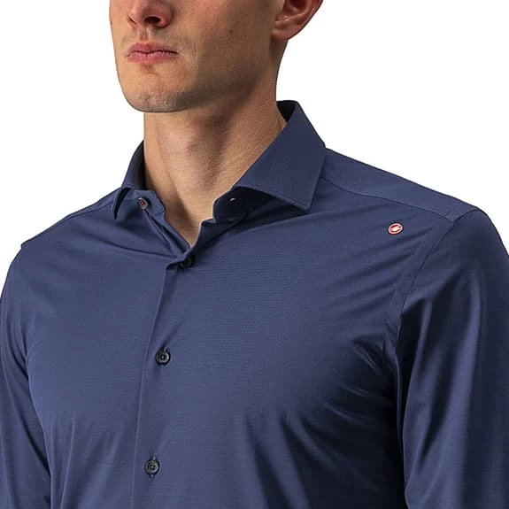 Chemise Castelli VG Indigo Manche Longue Bleu – Image 4