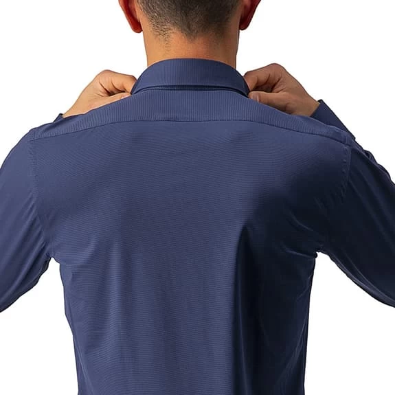 Chemise Castelli VG Indigo Manche Longue Bleu – Image 6