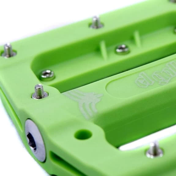 Pédales à Plateforme El Gallo Components Fiber Fix Vert – Image 2