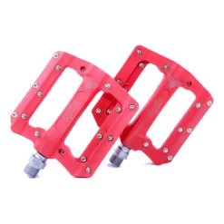 Pédales à Plateforme El Gallo Components Fiber Fix Rouge