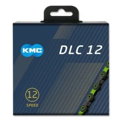 Chaîne KMC DLC12 12V 126 Maillons Noir Vert
