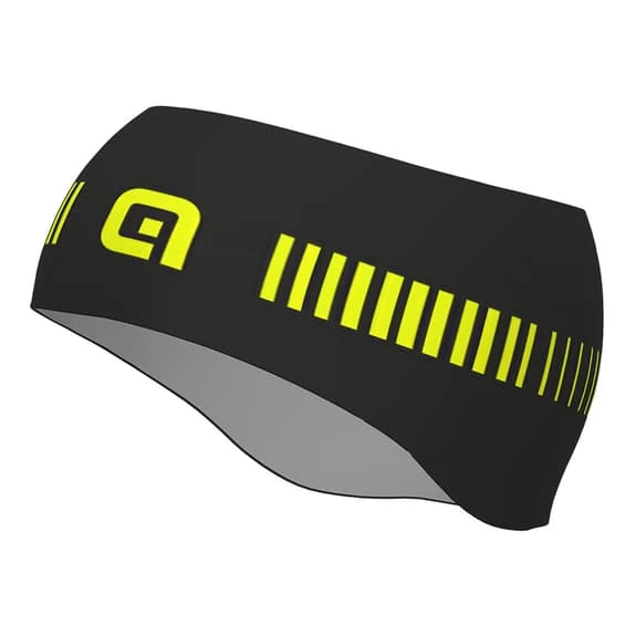 ALE Bandeau Alé Strada Headband Noir Jaune Fluor