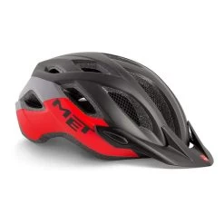Casque MET Crossover Noir Rouge Mat