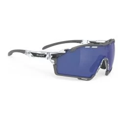 Lunettes Rudy Project Cutline Gris Brillant Avec Verres RP Optics Multilaser Bleu Foncé