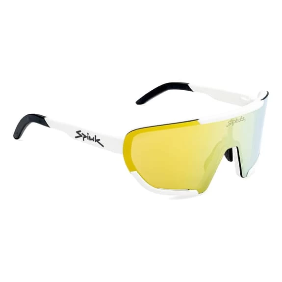 Lunettes Spiuk Nebo Blanc Avec Verres à Effet Miroir Jaune