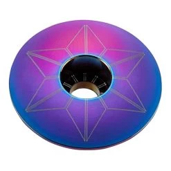 Couvercle De Boîtier De Direction Supacaz Star Capz Anodized Bleue Multicolore