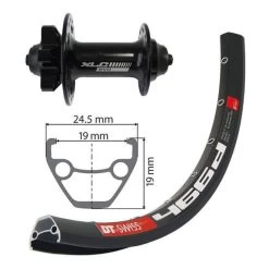 Roue Avant XLC DT-Swiss 466D 29' Disc IS 6-bolt Essieu Traversant 100 Mm